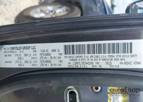 2014 Ram 1500 Big Horn z USA, uszkodzony, nr VIN 1C6RR7LT9ES445349